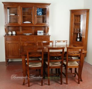 Classic style solid wood kitchen sideboard with 3 door stand